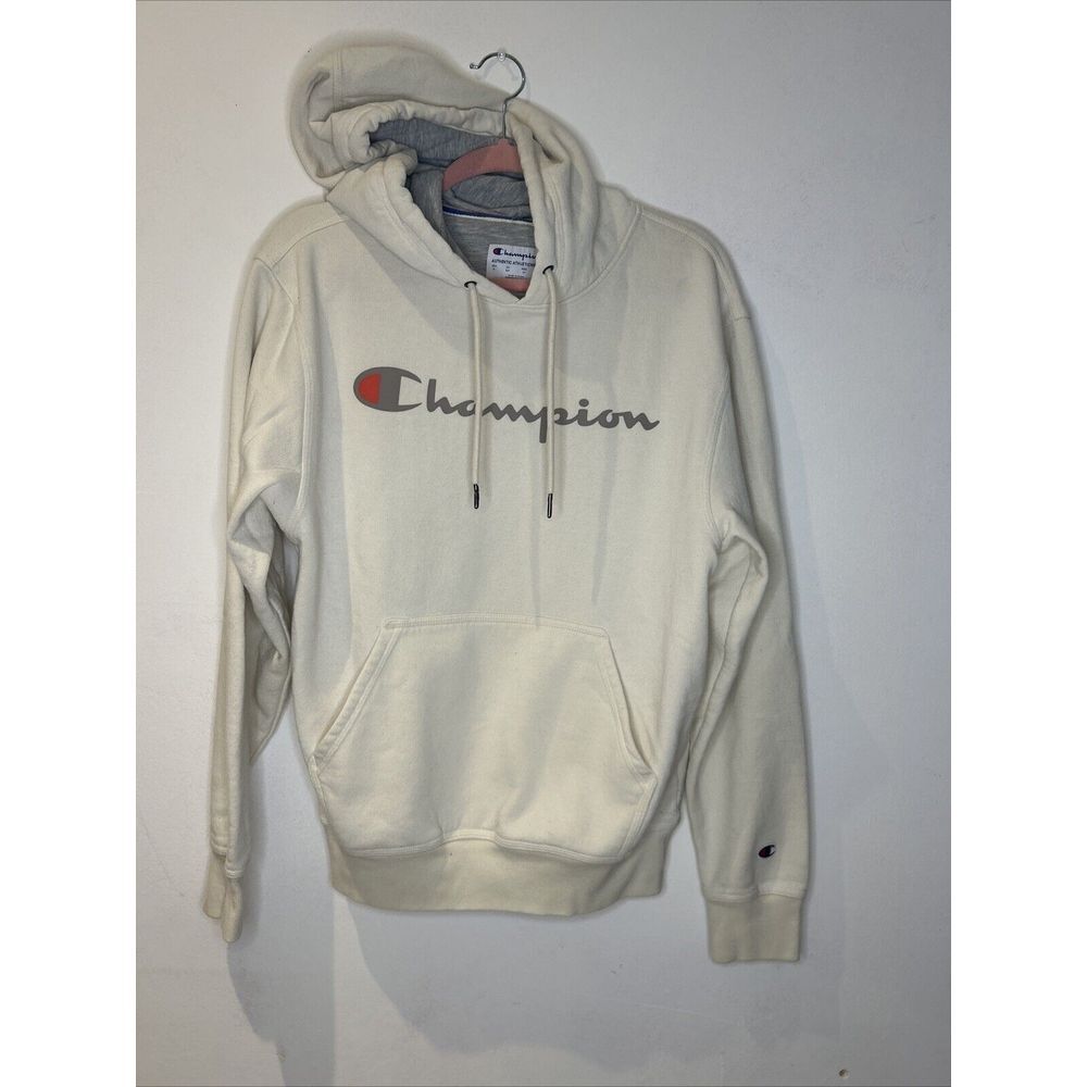 Champion‎ Men's Powerblend Graphic Script Logo Pullover Hoodie Small S